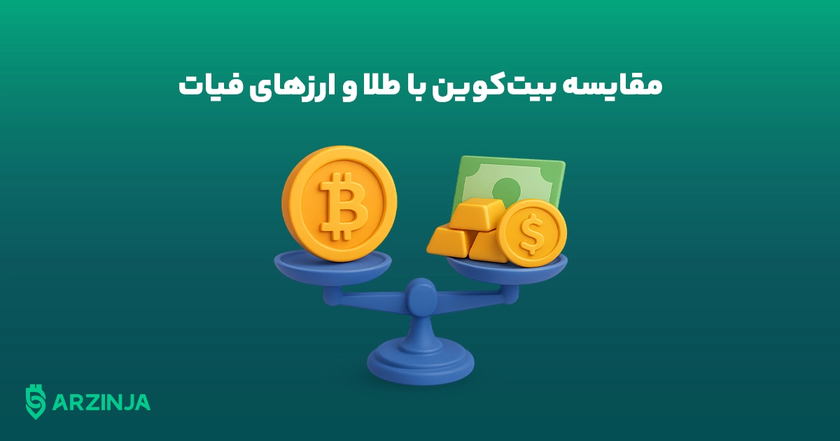 مقایسه طلا با خرید بیت کوین BTC